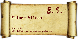 Ellmer Vilmos névjegykártya