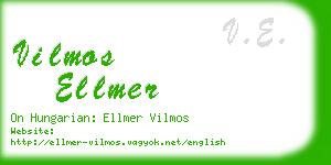 vilmos ellmer business card